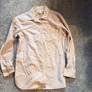 Old Navy Women's Beige Button Down Shirt